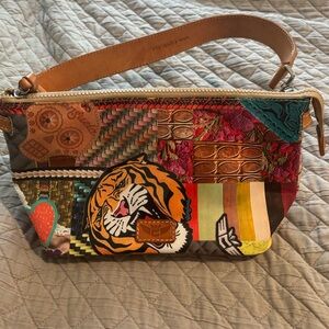 Retired Consuela Legacy Patches leather bottom shoulder bag